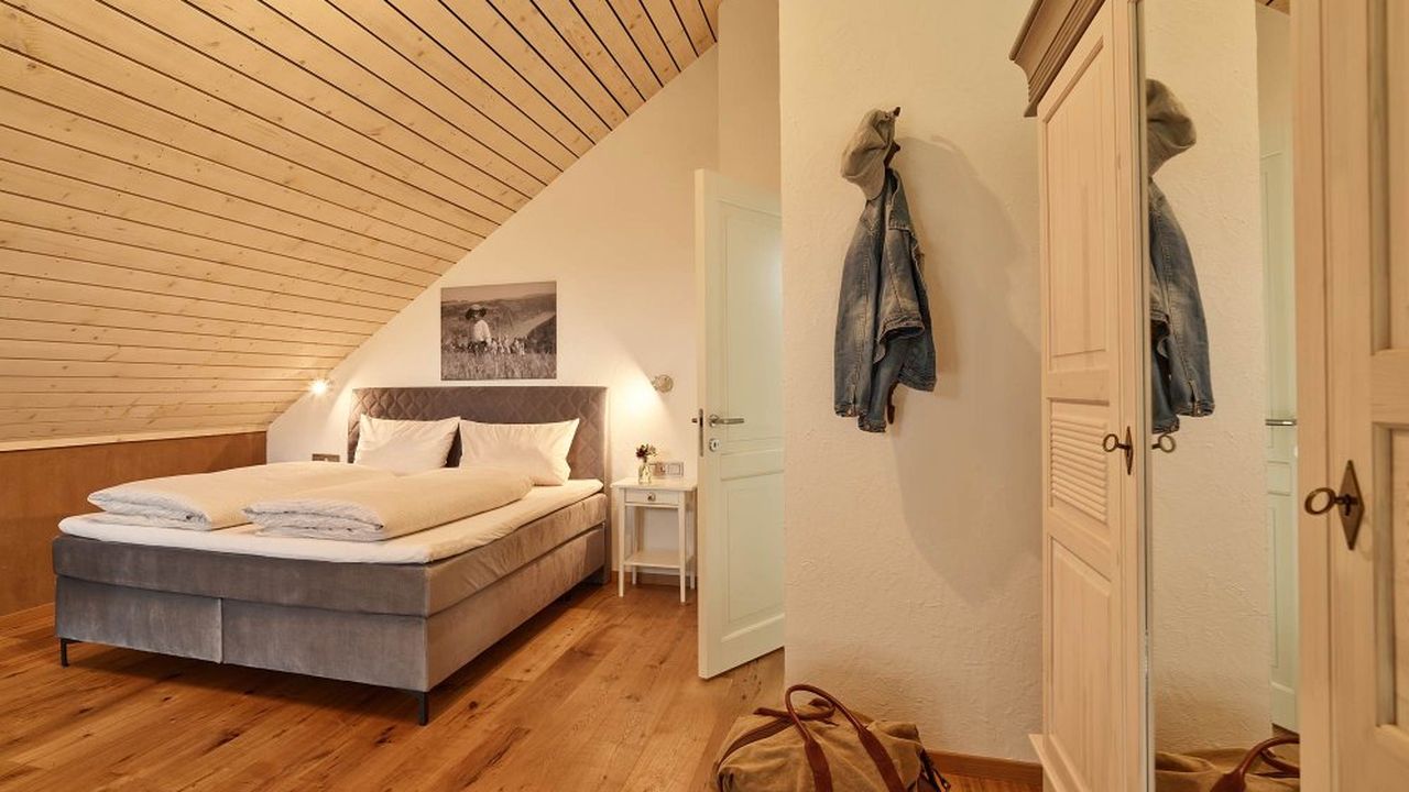 Rheinblick-Chalet: Schlafzimmer 2 Rheinblick-Chalet: Schlafzimmer 2